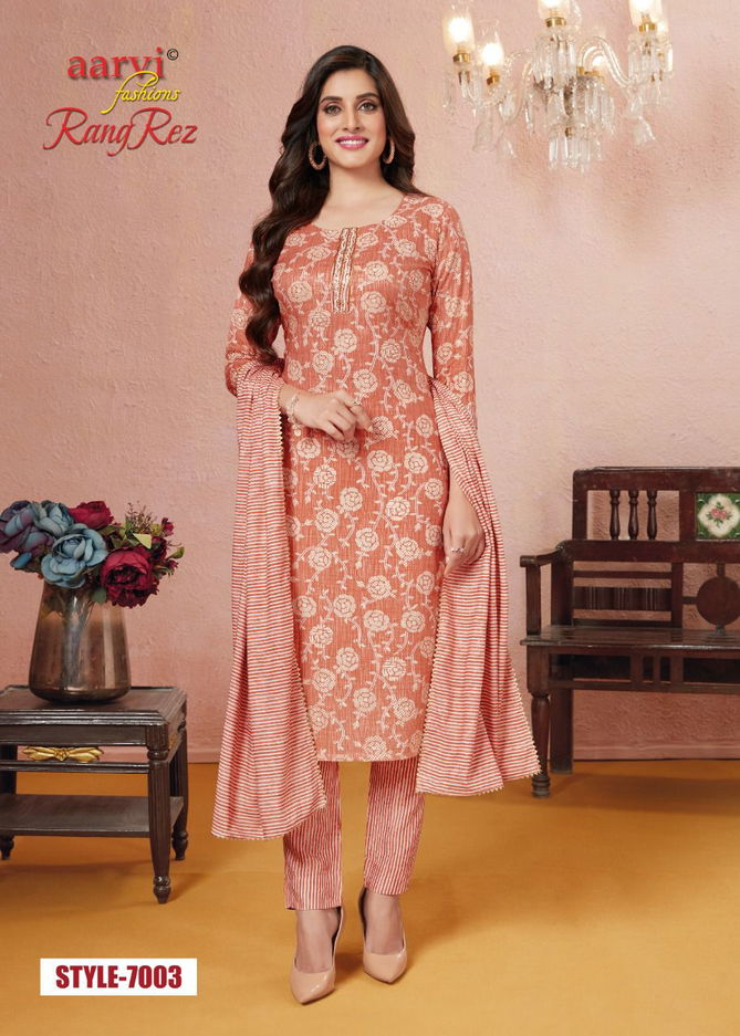 Aarvi Rangrez 1 Wholesale Kurti With Bottom Dupatta Collection